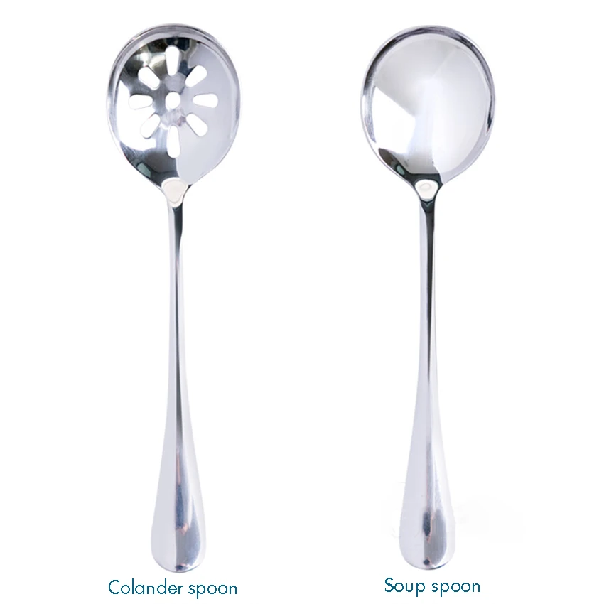 

Stainless Steel Table Spoons with Long Handle Soup Colander Spoon for Ice Cream Dinner Spoons Rice Salad Kitchen Tableware