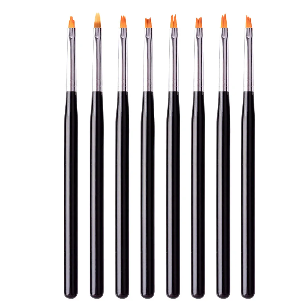 8 шт./лот кисти для ногтей инструменты комплект, кисть для ногтей дизайн Paingting щетка ручка для росписи лаком для ногтей для рисования лепестки кисти инструменты для маникюра