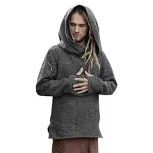 Вязаный винтажный средневековый костюм для Хэллоуина, вечерние мужские толстовки для косплея на Хэллоуин, толстовка с длинным рукавом, уличная одежда