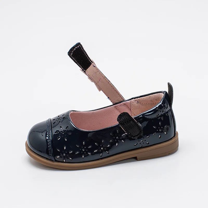 DB19652 Dave Bella autumn baby girl fashion bow floral leather shoes children girls brand shoes