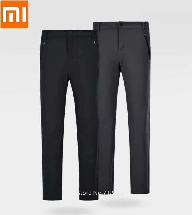 Новые удобные теплые мягкие брюки оболочки Xiaomi осень-зима(пара моделей) флисовые сохраняющие тепло ветрозащитные и водонепроницаемые мужские и женские облегающие брюки