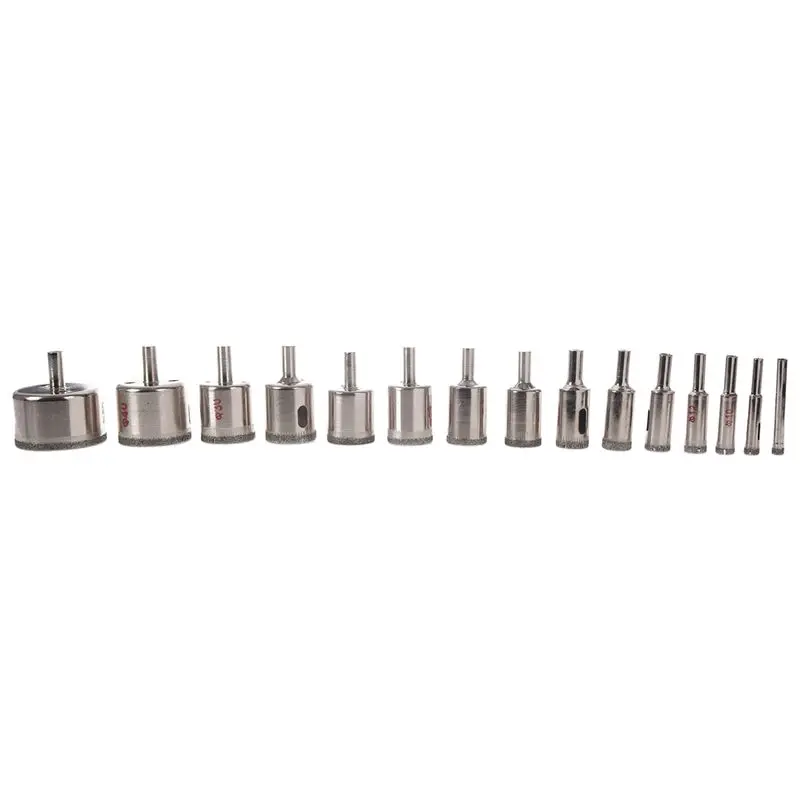 

15Pcs/set 6mm-50mm Diamond Holesaw Drill Bit Tool for Ceramic Porcelain Glass Marble 6/8/10/12/14/16/18/20/22/25/26/28/30/40/50m