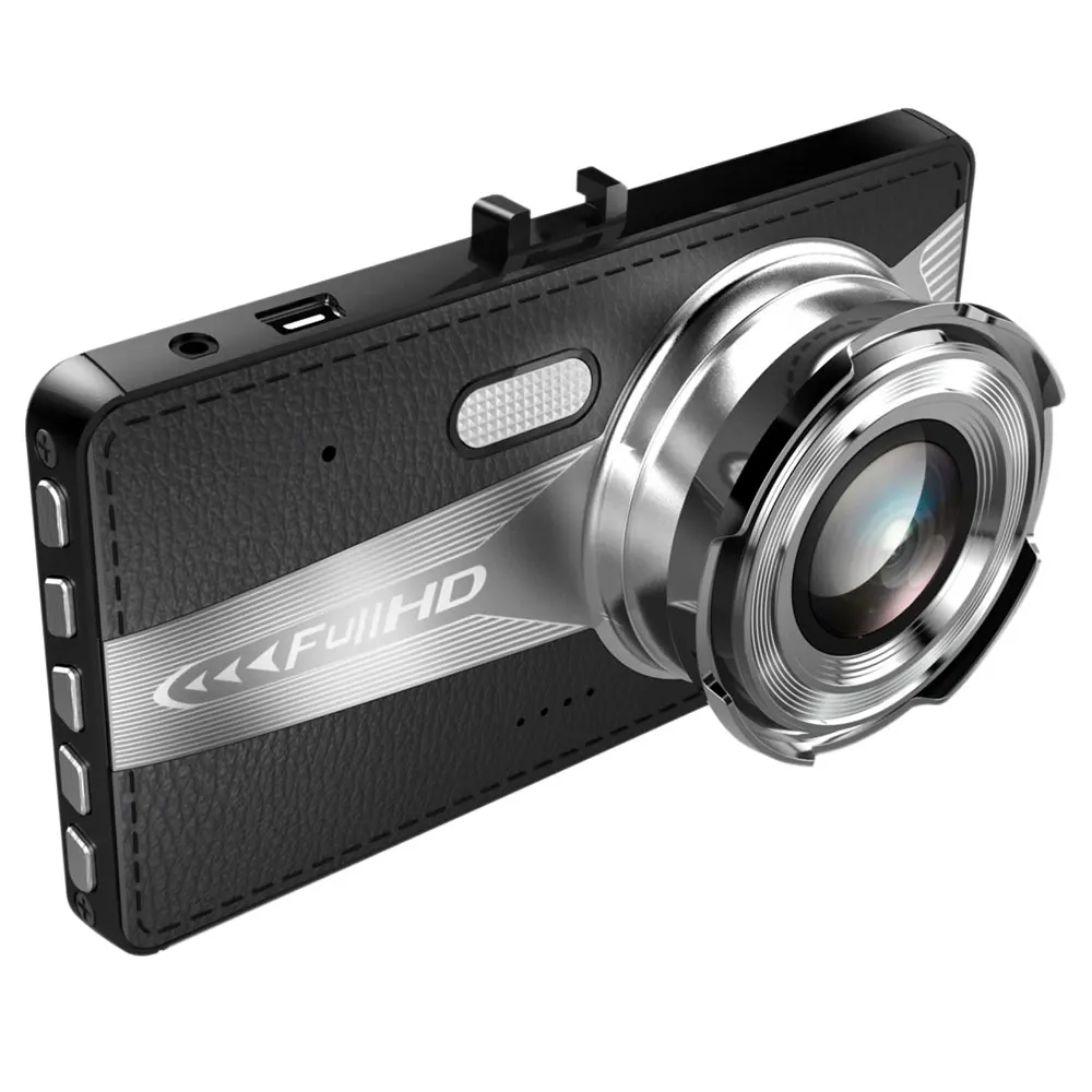 Автомобильный видеорегистратор Dash camera ультратонкий рекордер для вождения камера ночного видения авто двойной объектив сенсорный экран портативный