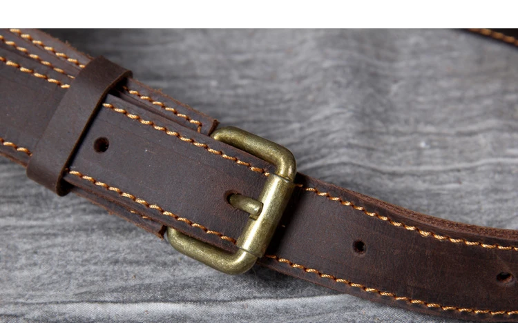 Woosir Leather Crossbody Bag with Adjustable Belt