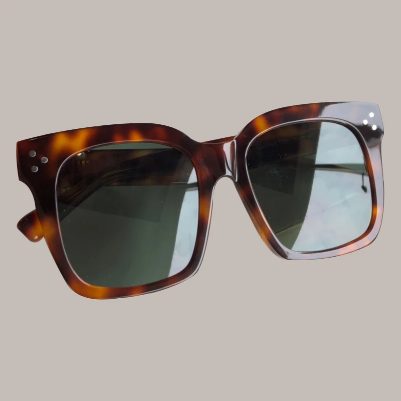 No2 Sunglasses Большие Квадратные Солнцезащитные очки для женщин, высокое качество, ретро очки, цветная оправа, солнцезащитные очки, винтажные оттенки, Летний стиль - Цвет линз: No2 Sunglasses