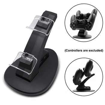 

PS4 Accessories For Dualshock4 Controller Stand Joystick Gamepad Holder Charger Station PlayStation 4 Controller Charger