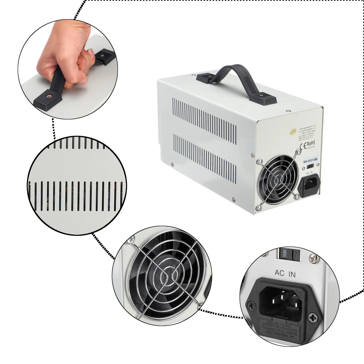 High Precision High Power Adjustable LED Display Switching DC Power Supply 10V/220V0~30V 0~10A For Laboratory and Teaching