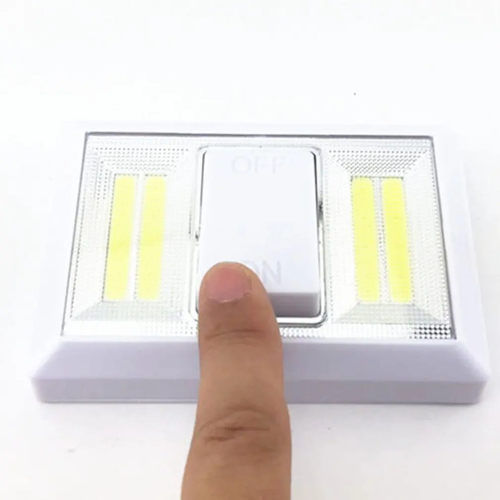 

LED Lamp with ON/OFF Switch Wall Light Battery Operated Small Night Light Cabinet Lamp Hallway Kitchen Emergency Light