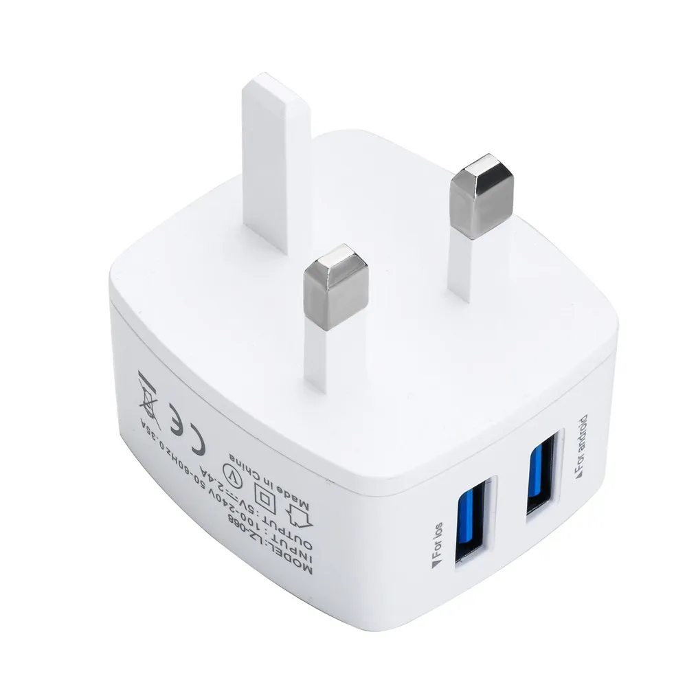 Универсальное зарядное устройство MOSUNX 5V 3.1A UK 2 port USB2.0 для зарядки смартфонов iPhone