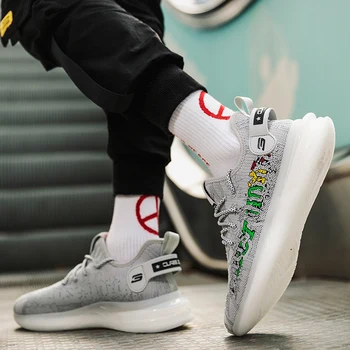 

2020 New Men Breathable Mesh Sneakers Soft Lace Up Male Shoes Comfortable Walking Breathable High Quality Casual Shoes Man