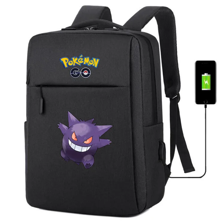 Gengar холст рюкзак usb зарядка школьные сумки Детская сумка на плечо ноутбук дорожная сумка рюкзак для подростков - Цвет: 5