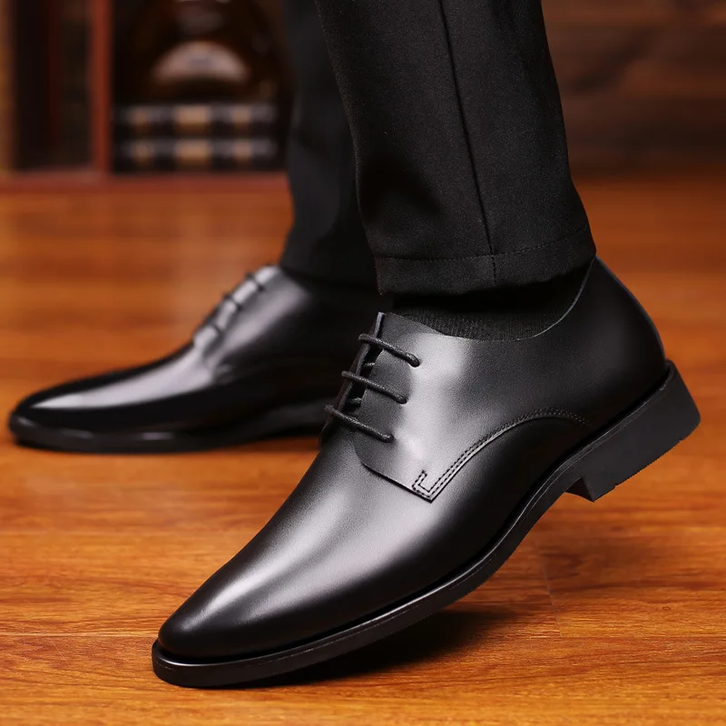 Mazefeng Designer Formal Oxford Shoes for Men Wedding Shoes Leather Italy Pointed Toe Mens Dress Shoes Sapato Oxford Masculino