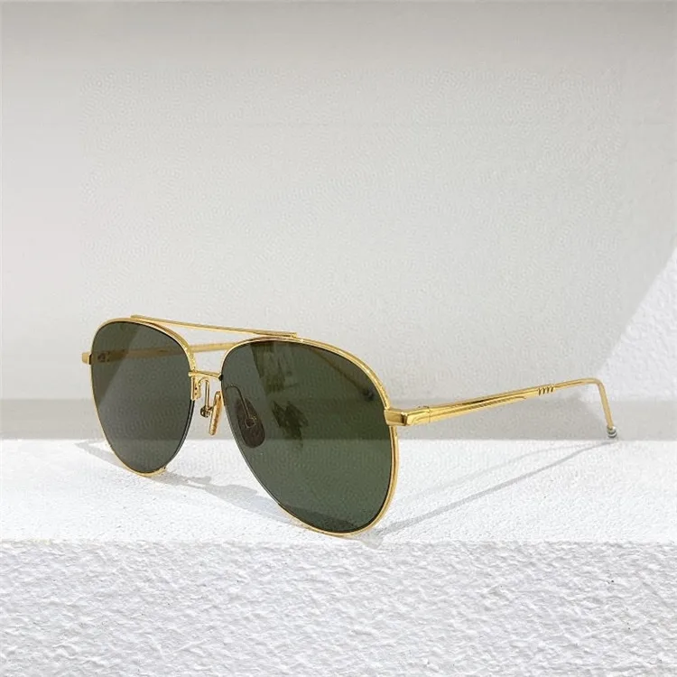 New THOM Brand Fashion Sunglasses Vintage Oval Double-beam Pilot Frog-shaped Men's Women's UV Protection Glasses Driving Gafas