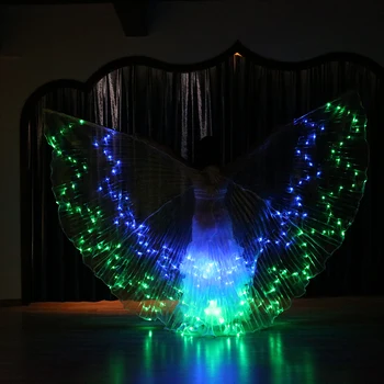 

Adult Kids LED Belly Dance Isis Wings, Angel Wings Light Clothing Party Cosplay Costumes