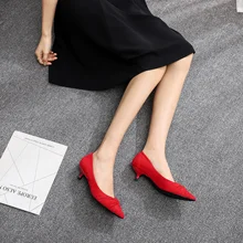 ladies heels 2019 pointed low heel red shoes women high heels 3cm wedding shoes bride low heel stiletto heels sexy Mid-heeled ladies heels 2019 pointed low heel red shoes women high heels 3cm wedding shoes bride low heel stiletto heels sexy Mid-heeled