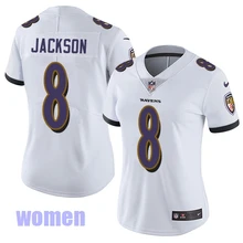 Новинка, Женская Высококачественная белая майка Baltimore Lamar Jackson Ravens