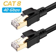 Cat 8 Network RJ45 SFTP LAN Patch Cable Twisted Pair Wire Support High-Speed 25Gbps 2000MHz for Modem, Router, PC, PS4, Xbox One