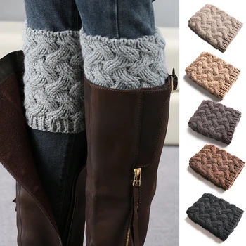 

Fashion Designer Women Buttons Leg Warmers Autumn Winter Short Hollow Boot Cuff Knitting Boot Socks Gaiters
