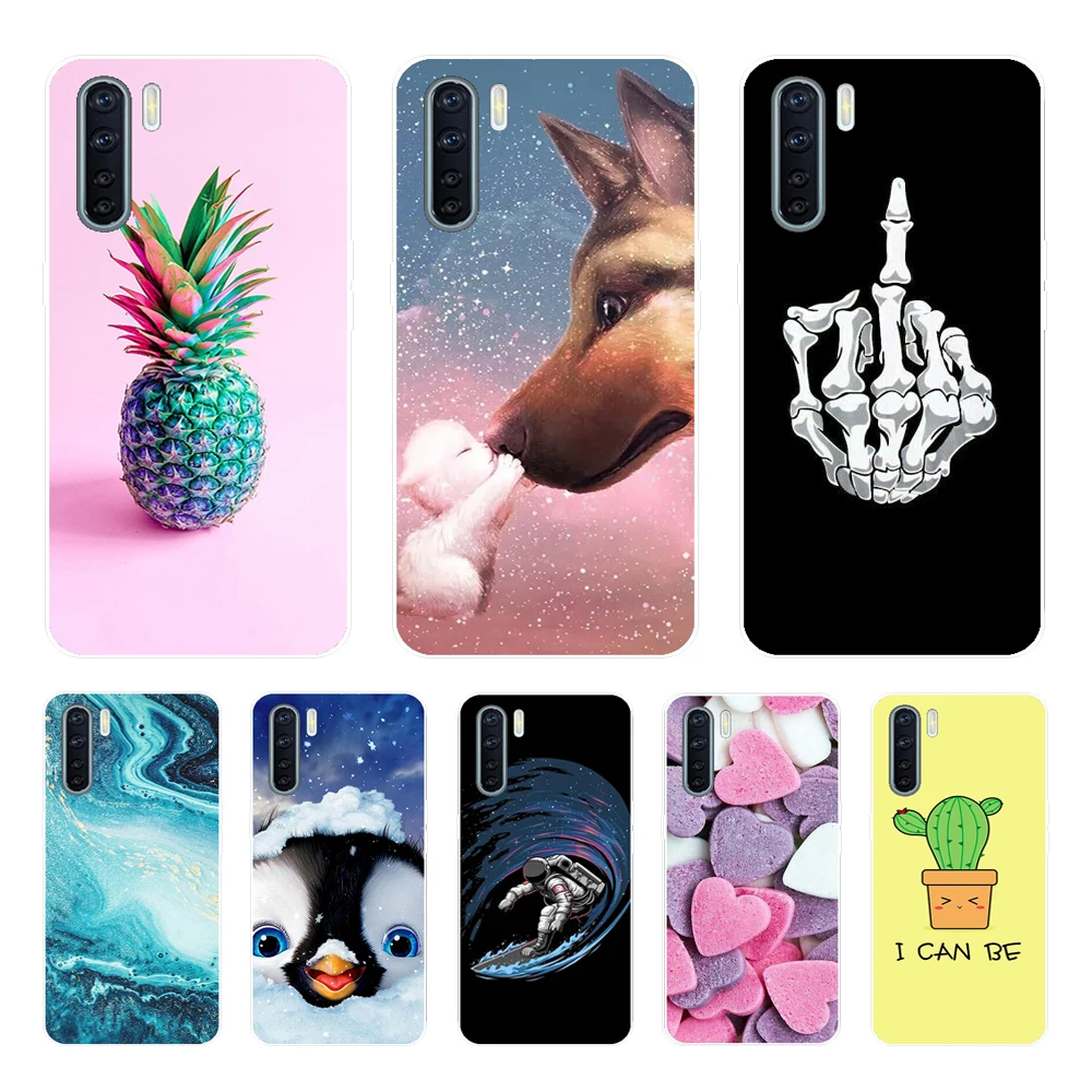 Чехол для OPPO A91 силиконовый мягкий чехол-накладка чехол из ТПУ с цветами