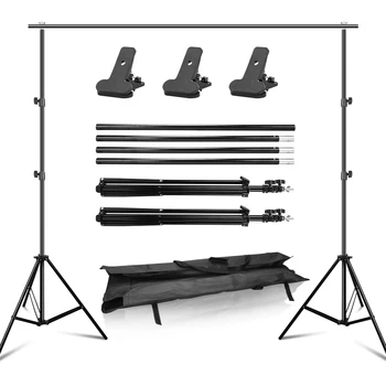 

2x3M Backdrop Support Stand Adjustable Photography Studio Background Frame Support System Kit Carrying Bag for Video Shooting