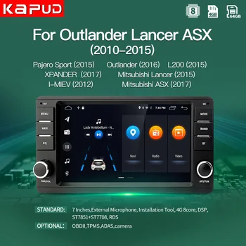 

Kapud Android 10.0 Car Multimedia Player For Mitsubish Outlander 2014-2017 PAJERO ASX 4G GPS Navigation Radio 4+64G