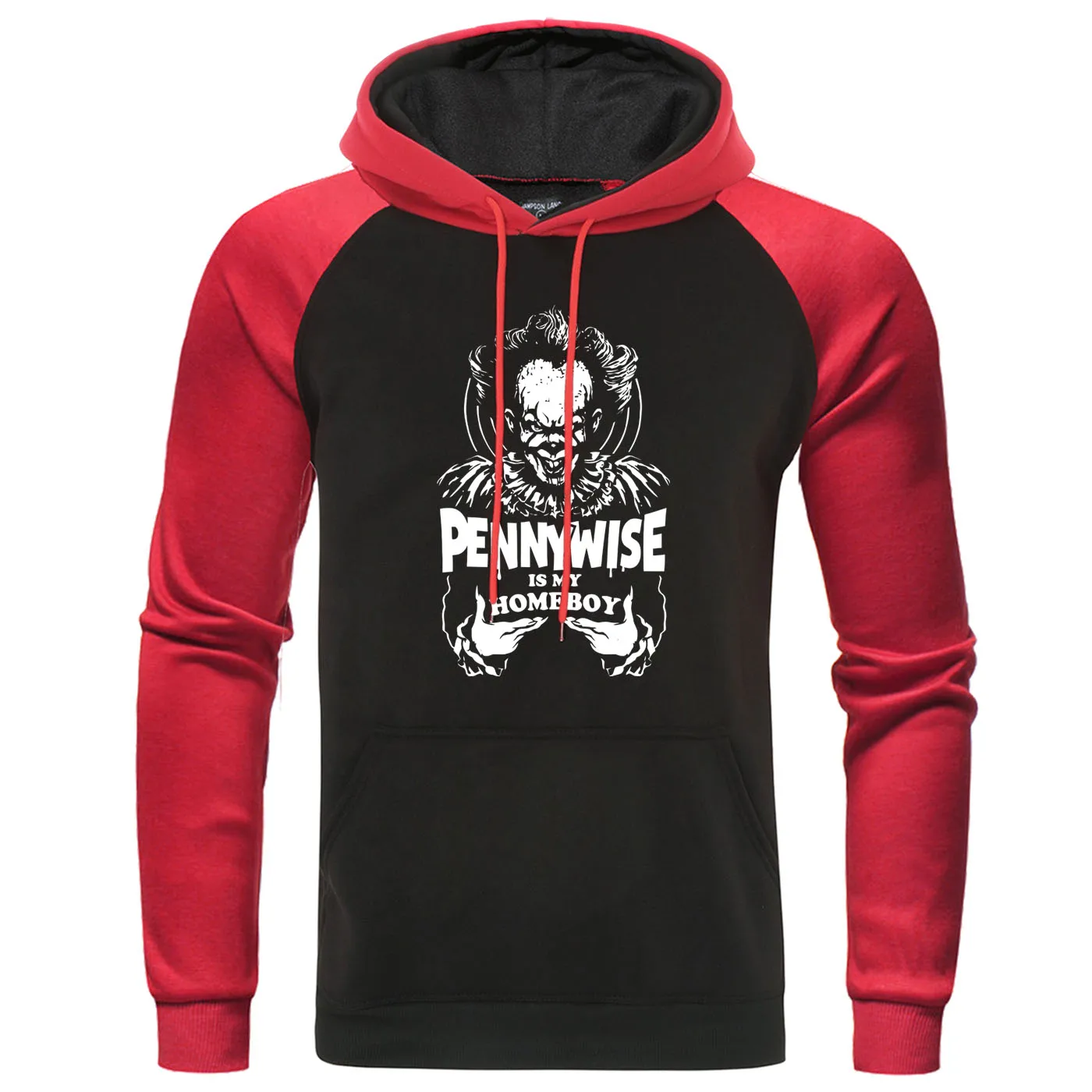 

Clown is my homeboy Hoodies 2019 Winter Autumn Men Raglan Sweatshirt Pennywise It Halloween Horror Pullover Streetwear Men Hoody