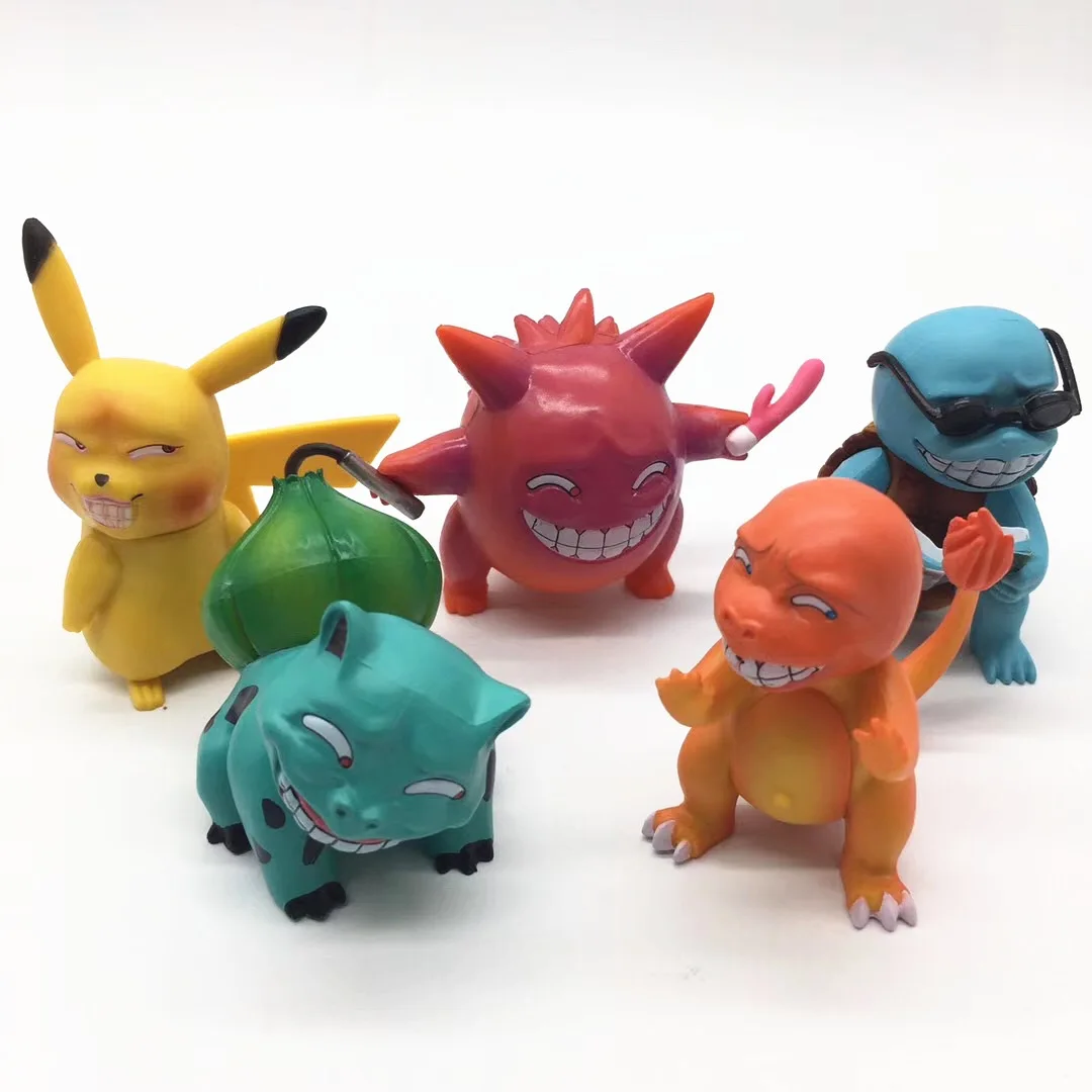 

5-8CM 5Pieces Charizard Squirtle Charmander pokemones Anime Action Figure For Children Gift