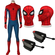Volwassen Superhero Spider Jongen Peter Parker Jumpsuit Cosplay Kostuum Halloween Maskerade Partij Bodysuit