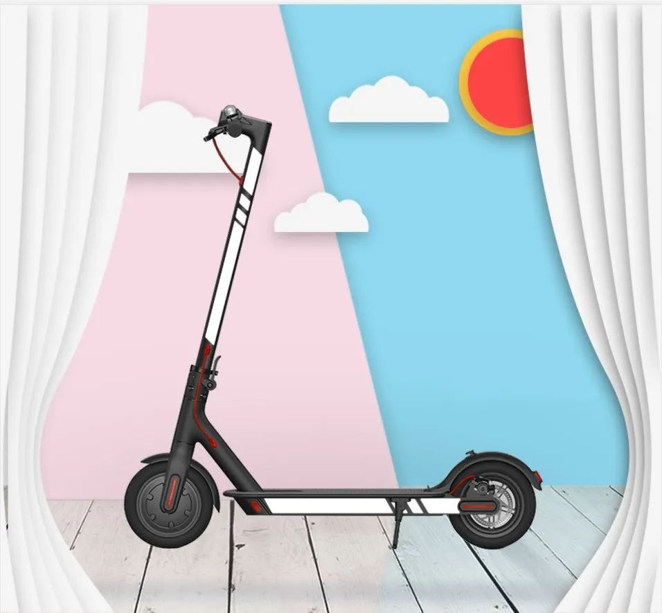 Scooter Sticker Reflective PVC Decal Waterproof Night Riding Warning Strip For Xiaomi Mijia M365