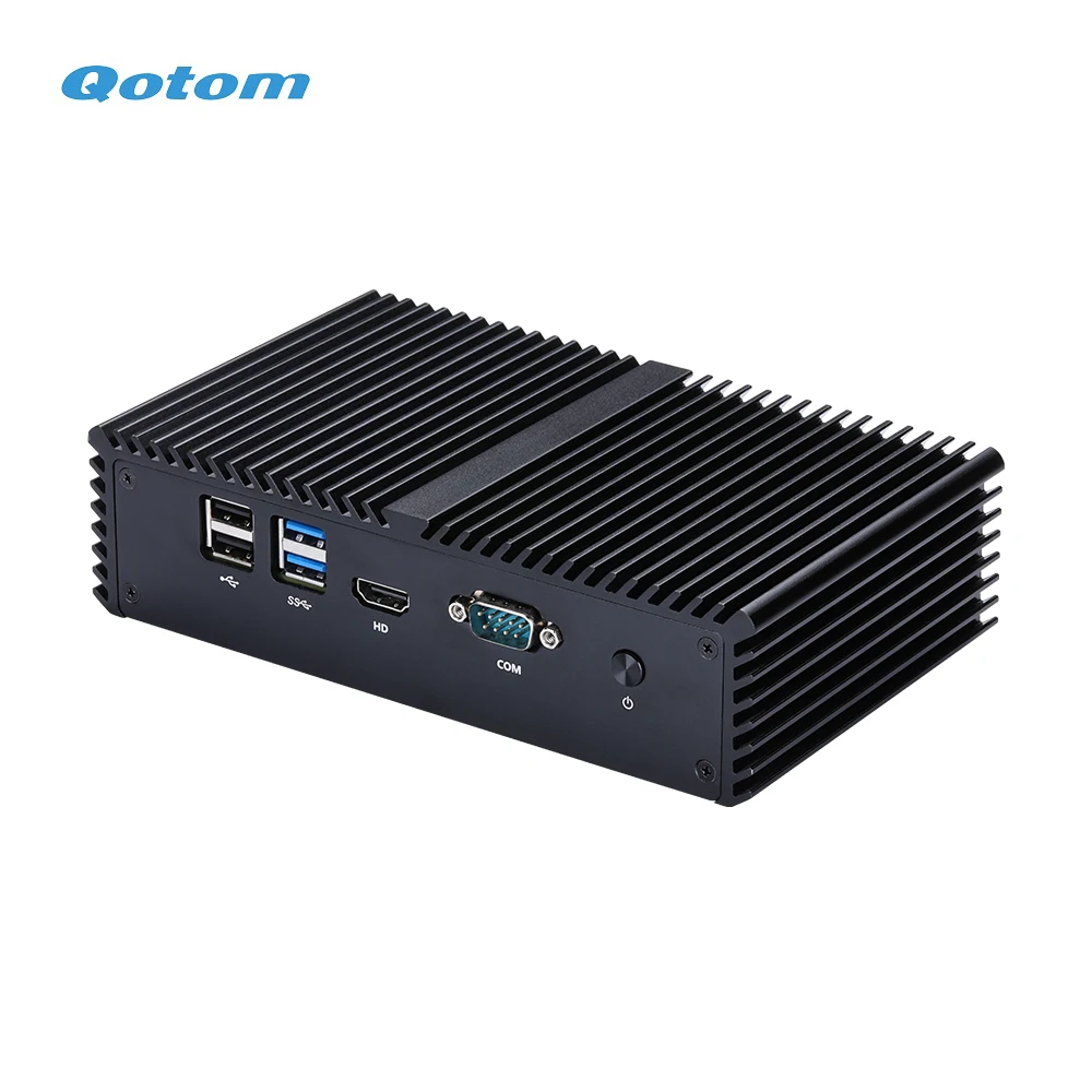QOTOM 6 Gigabit Lan мини-ПК с трехъядерным, i5-7200U I3-7100U двухъядерный процессор 2,4 ГГц Kaby Lake безвентиляторный мини маршрутизатор брандмауэра