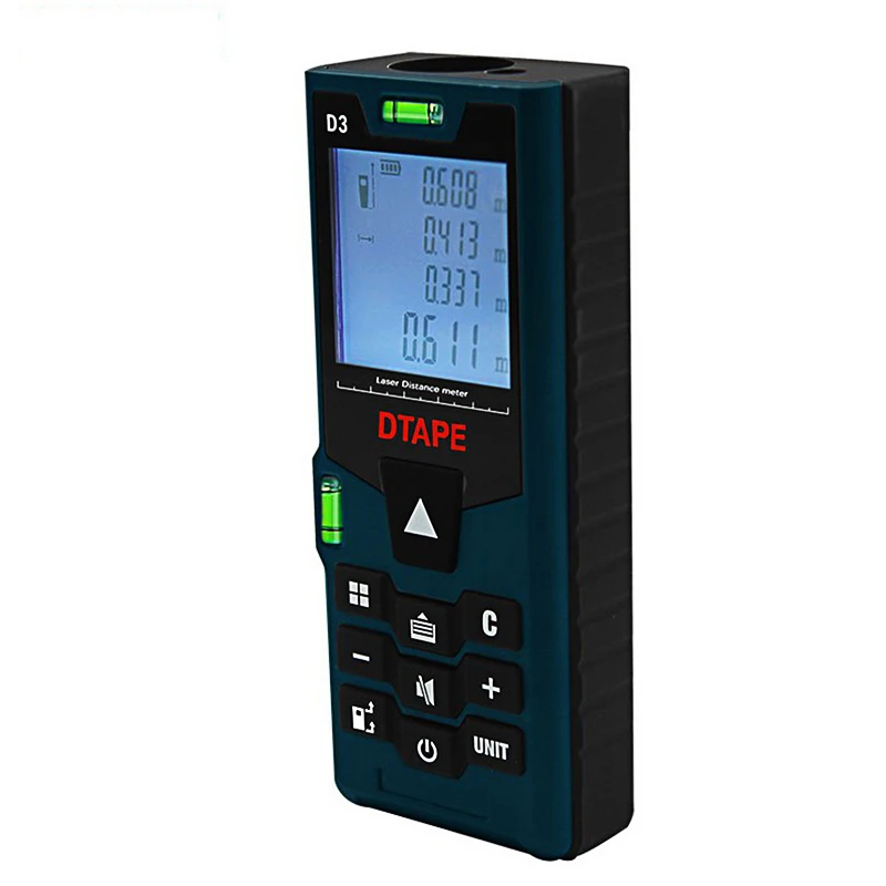 Handheld D3 Laser Distance Meter Mini Laser Rangefinder Laser Tape Range Finder Diastimeter Measure 40M 60M 80M 100M Measure
