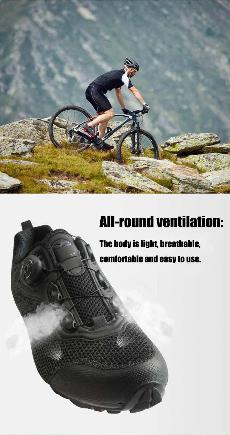 Tiebao Cycling Shoes Sapatilha Ciclismo Mtb  Men sneakers Lightweight Self-locking bicicleta chaussure vtt Mountain Bike Shoes