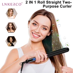 Lnkerco Fast Heat 2 In 1 Hair Flat Iron Hair Straightener & Hair Curler For Household Easy Hair Care/Styling Tool Fast Shipping