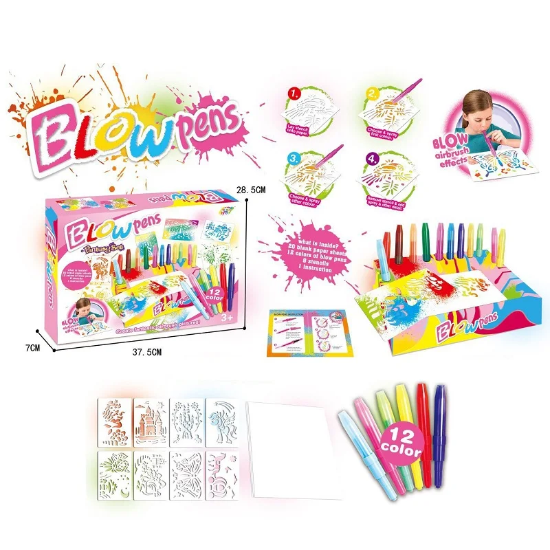 

Kids Drawing Toys Blow Pens for Children Set Reusable Magic Book Board Tablet Children Fun Developing Drop Shipping 33043905031