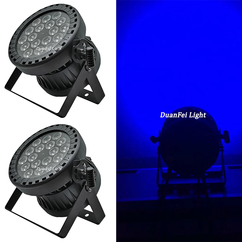 4pcs Christmas Disco Light Dmx Spot Lyre Washer Led Par 6in1 Rgbwa Uv 18x18w Waterproof Stage