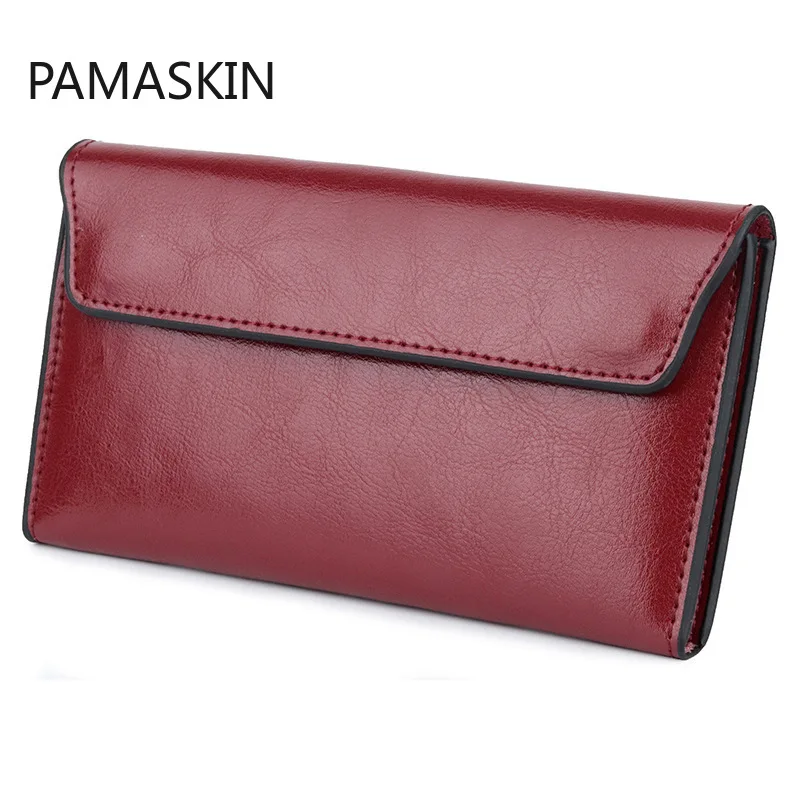 

2020 Fashion Genuine Leather Lady Long Wallet Cowhide Plus Door Hand Card Card Women Wallet Standard Wallet
