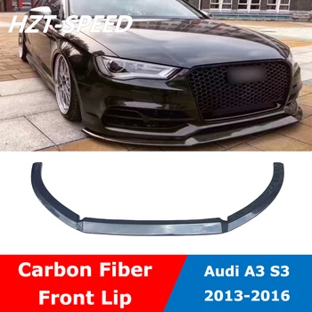 

A3 S3 Carbon Fiber Front Bumper Lip Shovel Spoiler Diffuser For Audi A3 Sline S3 Sedan 4 Door Not A3 Standard 2013-2016