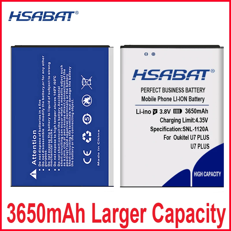 Аккумулятор HSABAT 3650 мАч для Oukitel U7 PLUS Bateria Batterie batterij AKKU AKU