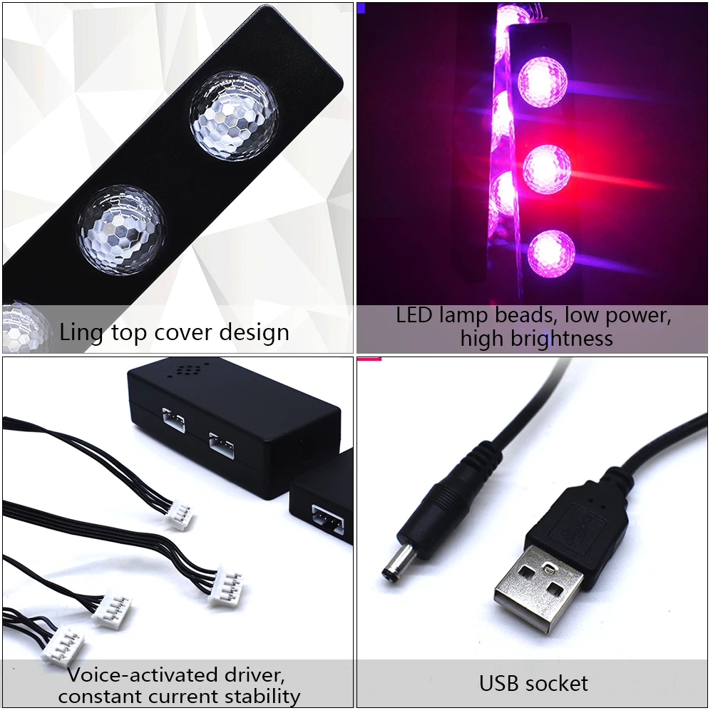 Декоративные Автомобильные фары пульт дистанционного управления USB