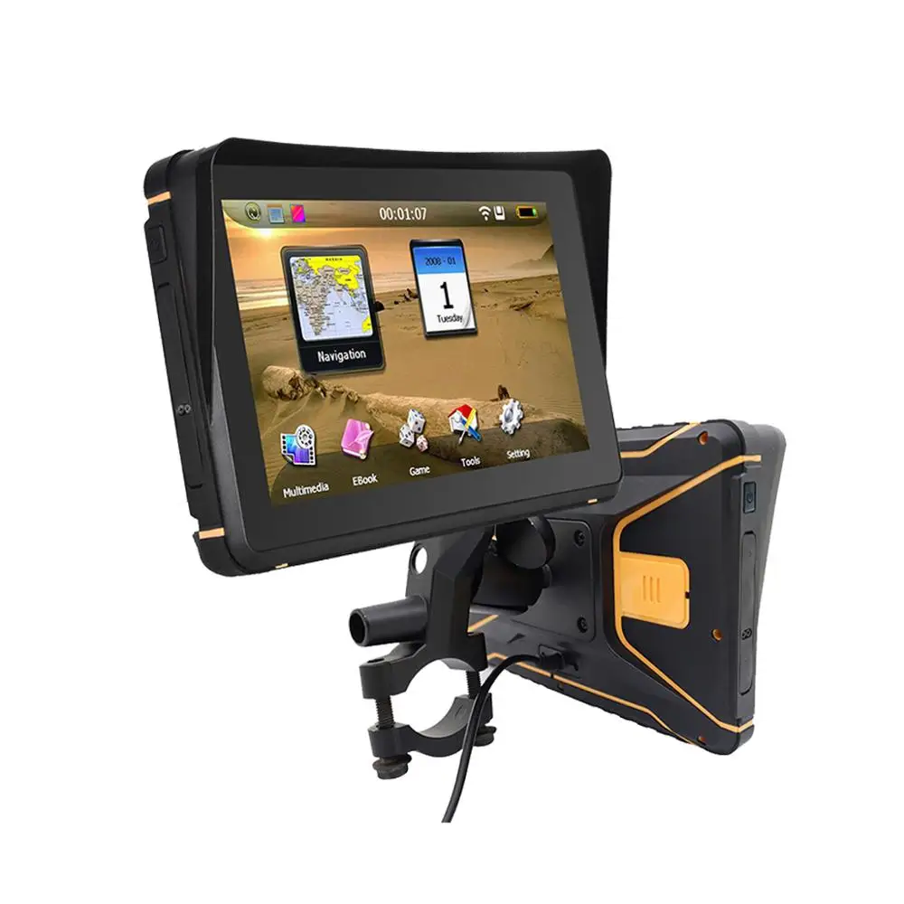 

Karadar Motorcycle GPS Moto Navigator 7inch Touch Screen IPX7 Waterproof Bluetooth FM WinCE 6.0 System with Free Update Map