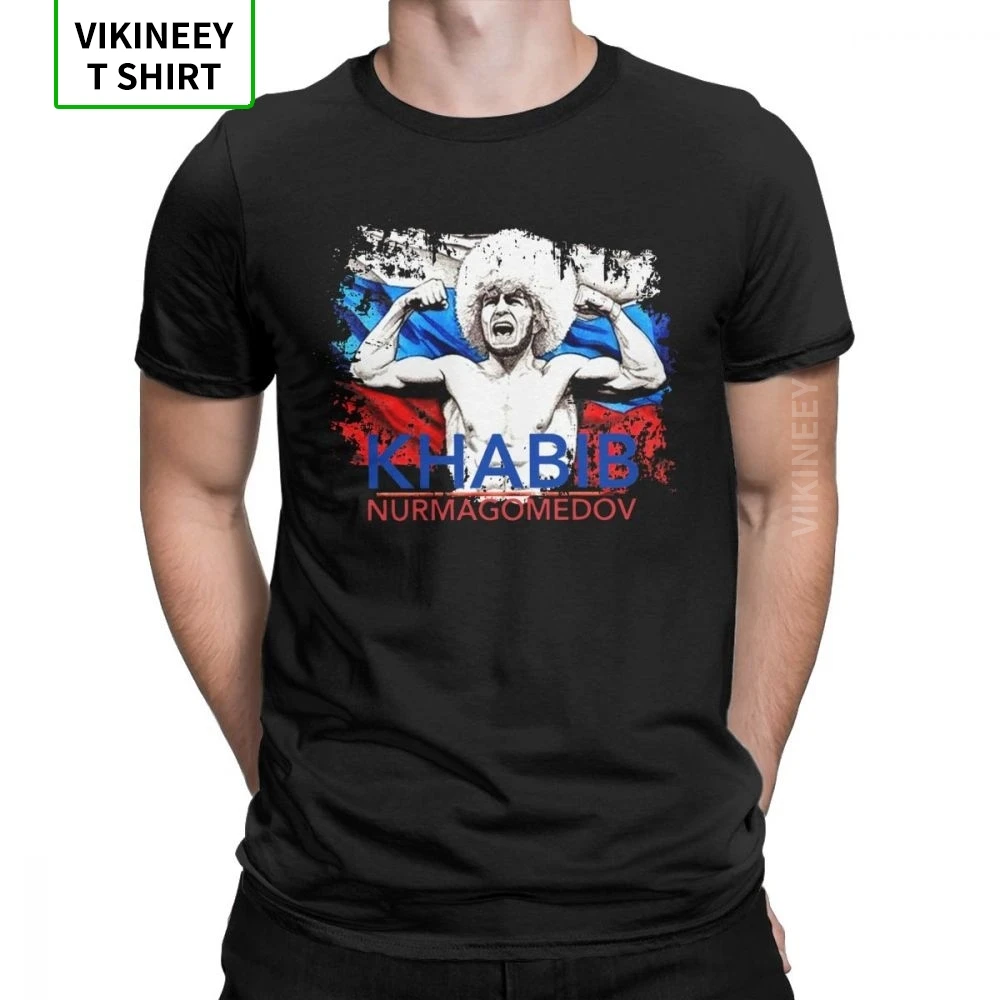 Мужская Винтажная Футболка Khabib Nurmagomedov с коротким рукавом для ММА борьбы
