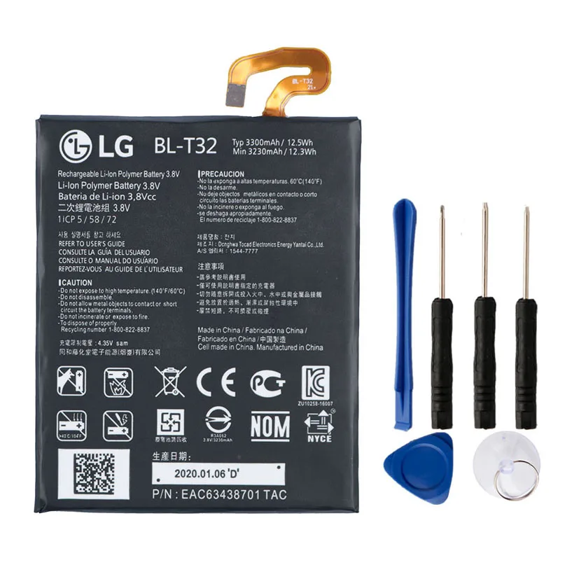 Оригинальный BL-T32 внутренний аккумулятор для LG G6 G600L G600S G600K G600V H870 H871 H872 H873 LS993 US997