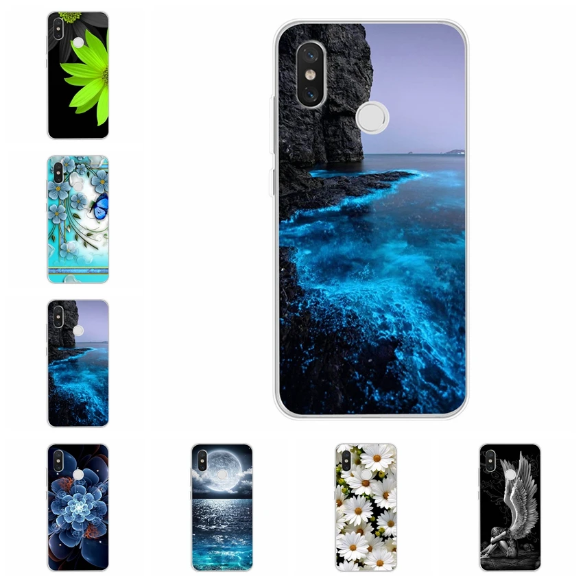 

Case for Xiaomi Redmi Note 3 Note 5 6 6 Pro Remi 6 4A 5A 6A 4X Silicone Phone Cover TPU Cartoon Landscape Cover E009
