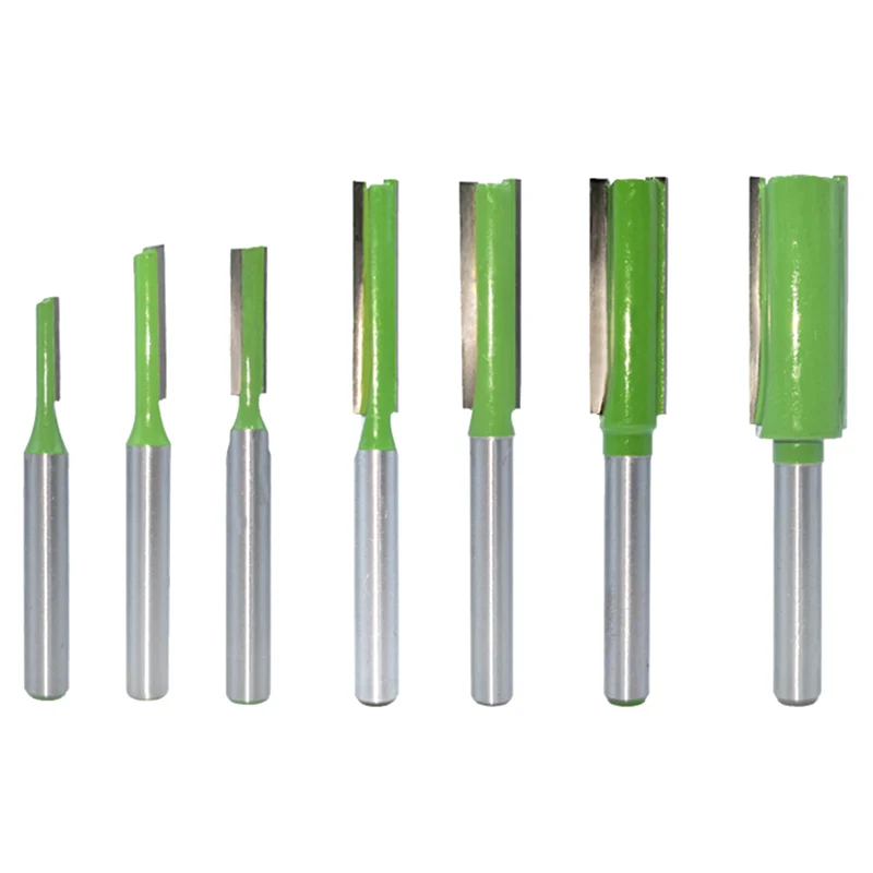 

7Pcs 6Mm Shank Single Double Flute Straight Bit Milling Cutter for Wood Tungsten Carbide Router Bit Woodwork Tool