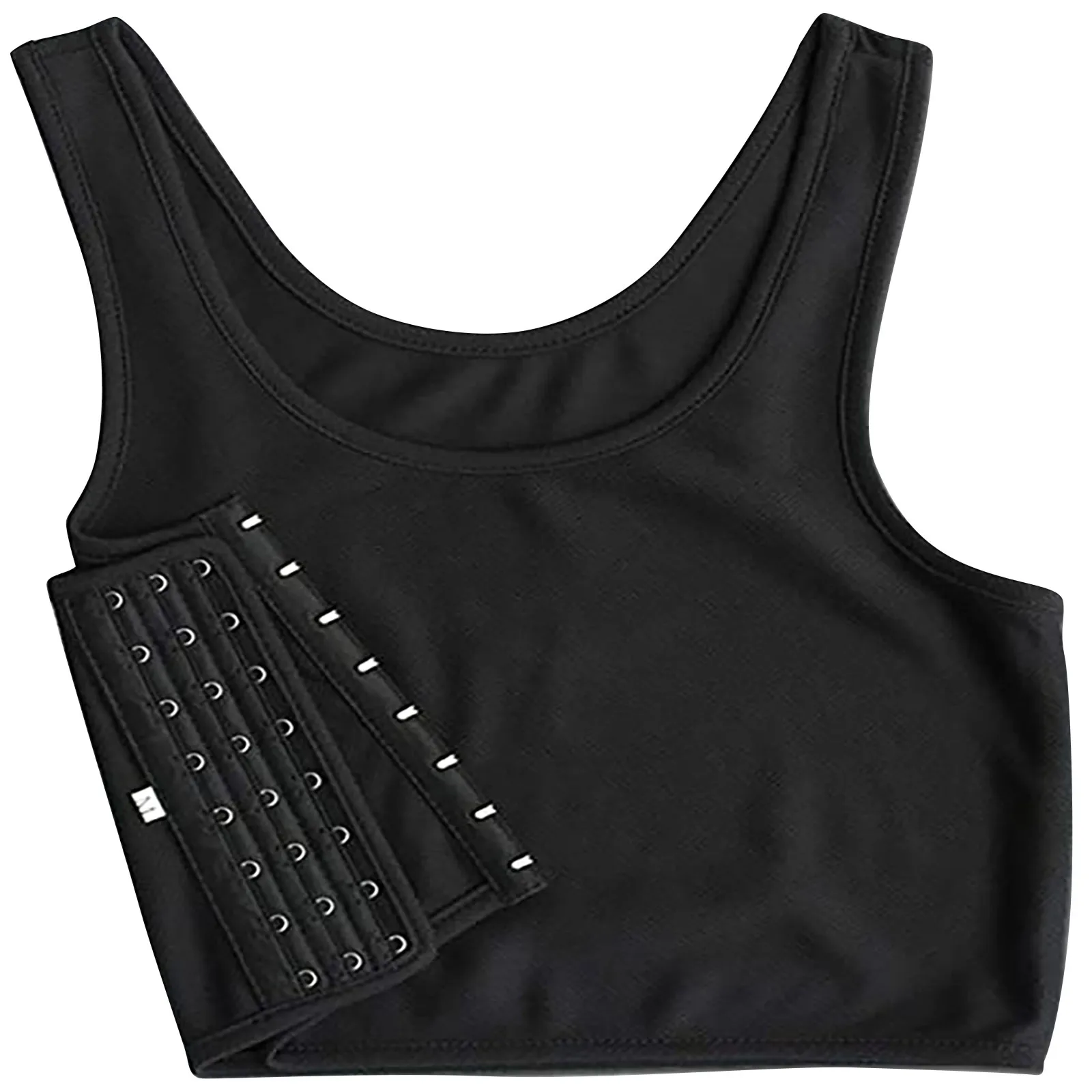 Breathable Buckle Tank Top Short Chest Breast Tran Vest Compression Binder Women Sleeveless Camisole Short Tank Tee Tops 30# sexy camisole