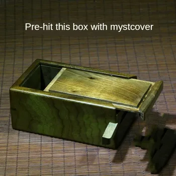 

Handmade Chinese-Style Sunken Wood Ebony Burr Puzzle Organ Tenon Box Jewelry Box Wenplay Box Storage Box jewelry organizer