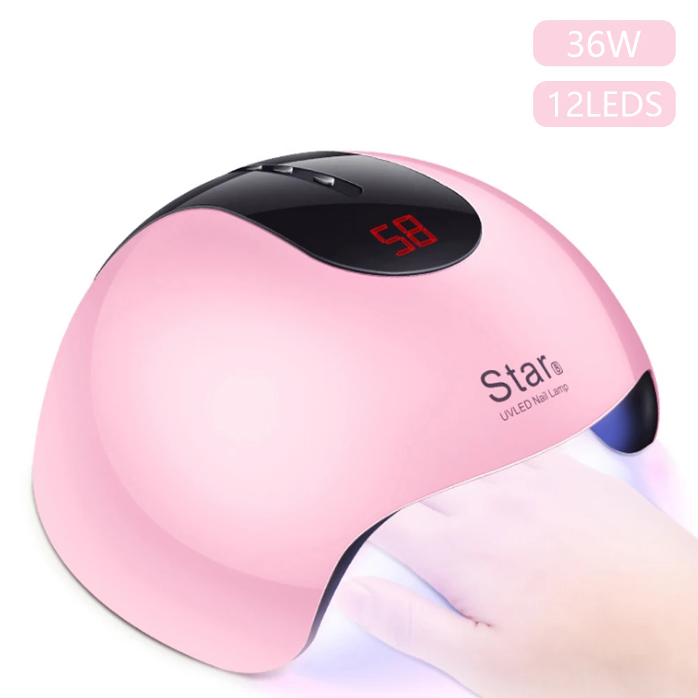 Manooby 36 Вт Star8 Сушилка для ногтей светодиодный установка с инфракрасным Маникюрный Инструмент машина для отверждения для всех