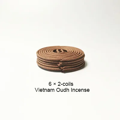 6 pcs Vietnam oudh Керамическая катушка/конусная курильница, катушка/конусная курильница для сжигания благовоний и 4 вида нетипичных благовоний - Цвет: 6 pcs Vietnam oudh