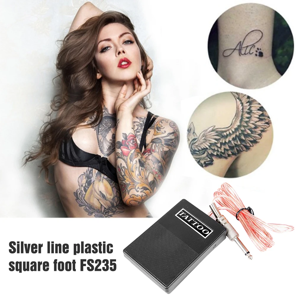 

FS235 Stainless Steel Tattoo Machine Footswitch Rotary Tattoo Machine Foot Pedal Controller Power Supply Make Up Accessories