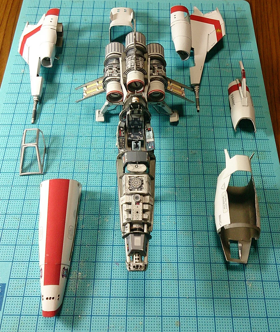 Battlestar Galactica Vipers 2 Viper Mk2 Paper Model DIY Handmade Fancy Toy Garage Kit Paper Handicraft Decoration Military Model